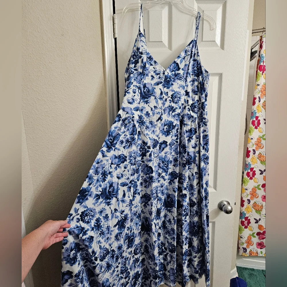 Abercrombie Blue Floral Maxi Dress